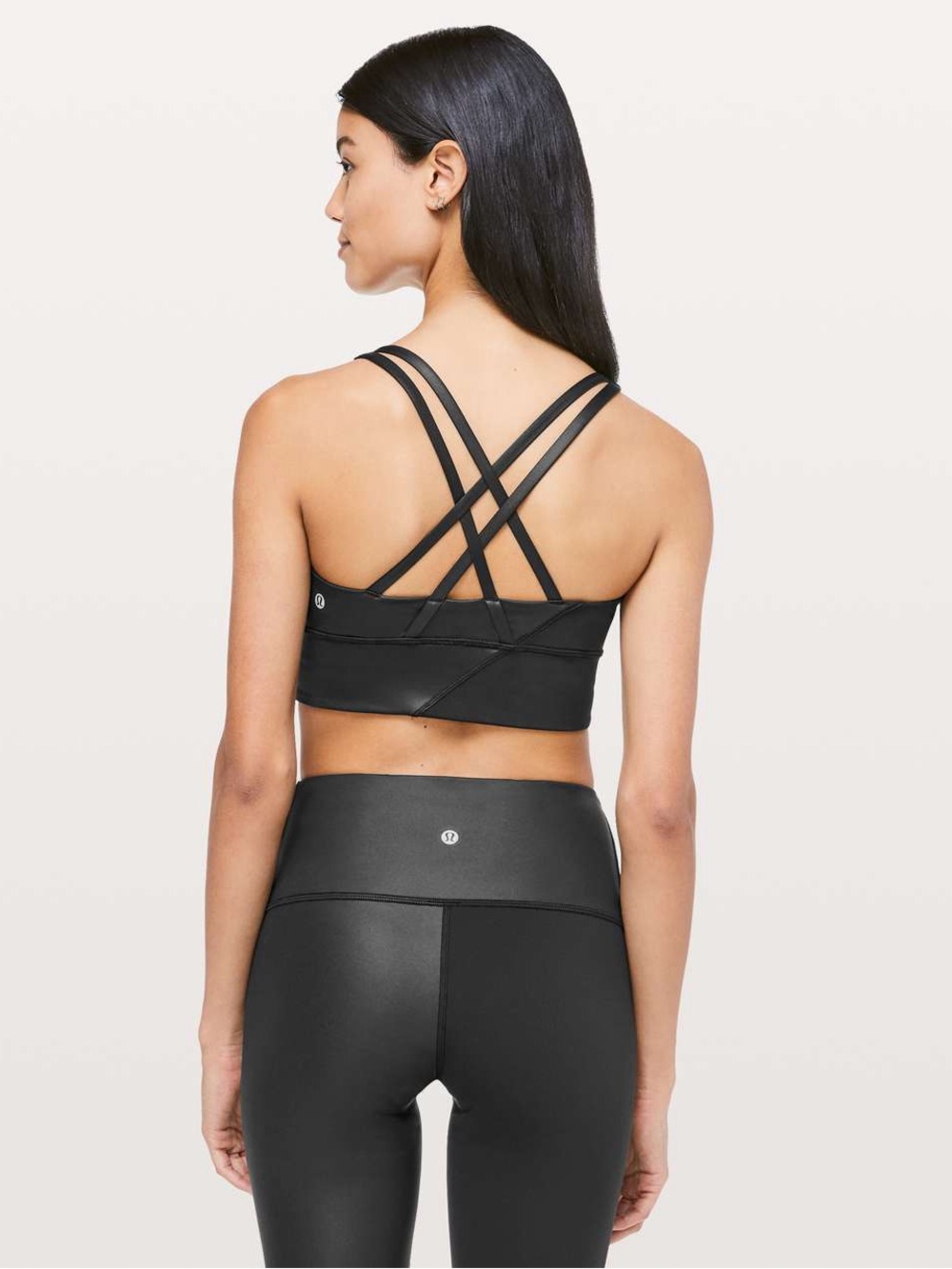 EUC Lululemon Energy Bra Long Line *Special Edition Cire in Black size 12